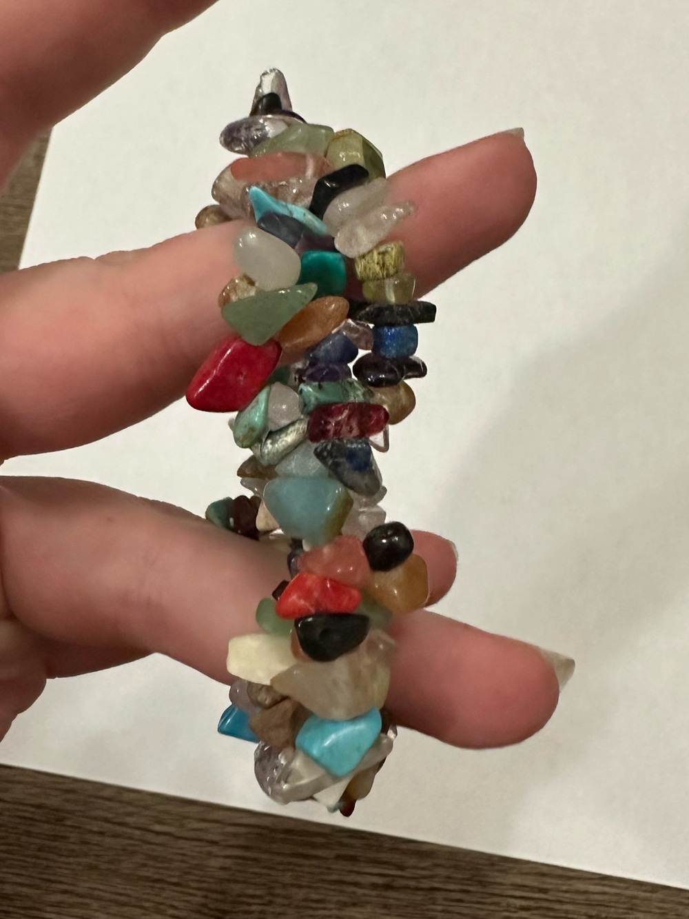Multi-Crystal Chip Bead Stretch Bracelet - Women Jewelry